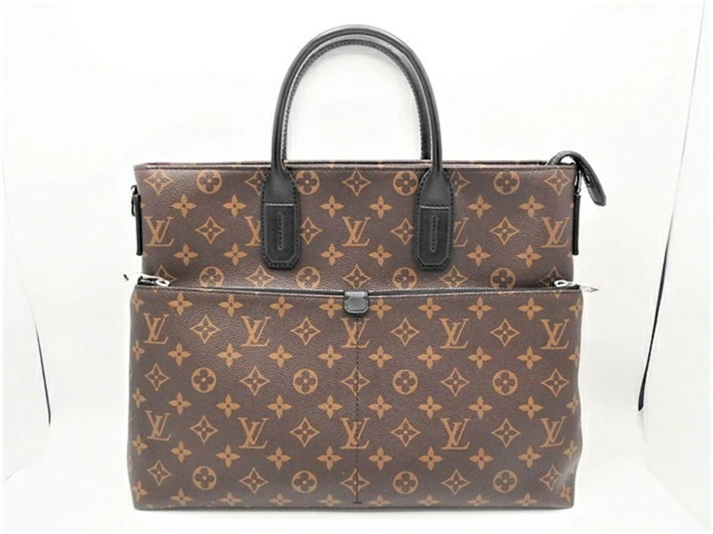 LOUIS VUITTON Business Bag Monogram Macassar Brown